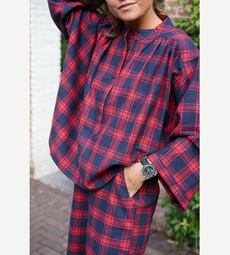 Maya blouse red checks